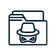 Dark web monitoring cybersecurity icon