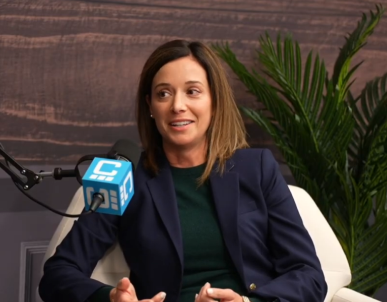 Jill Mayer discussing succession and leadership in a family business on the One Pour Problems podcast